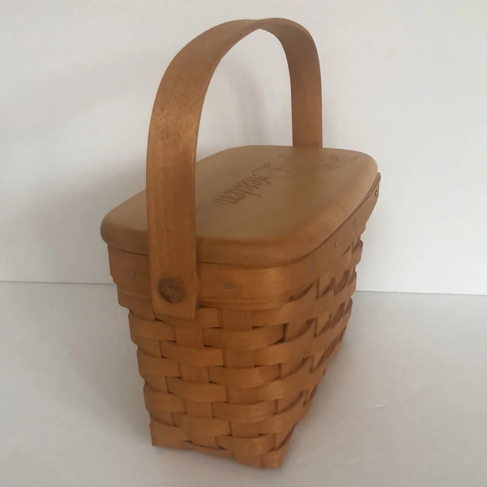 Longaberger 1996 Edition Dresden Tour Basket With Plastic Insert And Wood Lid